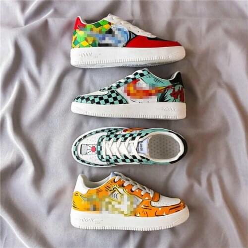 New Men Kimetsu no Yaiba shoes canvas shoes man high-top basketball shoes Demon Slayer Kamado Tanjirou Jerseys shoes Cosplay