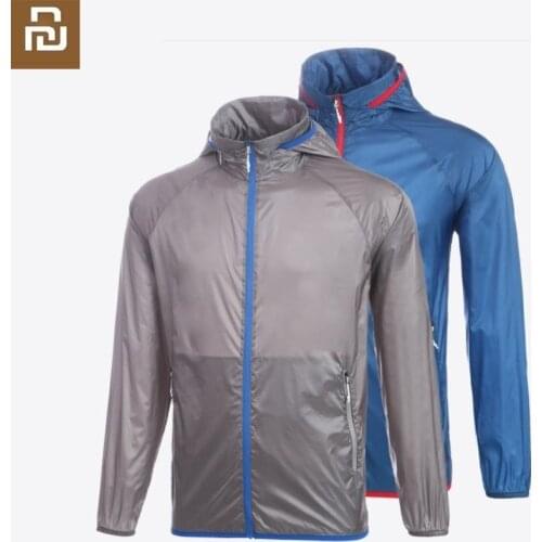 Youpin New male Light sunscreen skin coat Quick drying Water repellent fashion Hooded Outdoor sun protection Sportswear for man