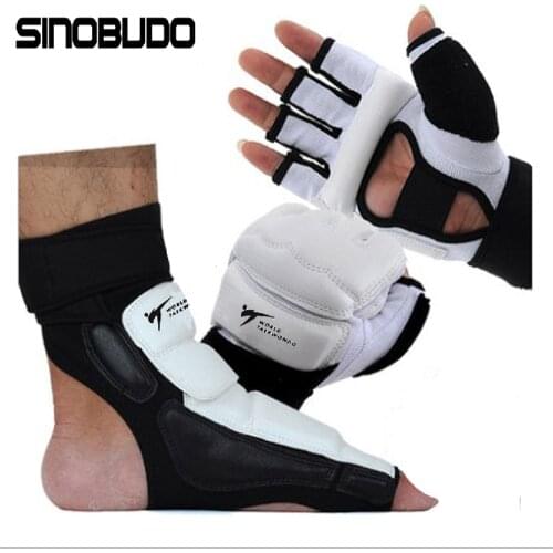 New product Taekwondo WT Ankle Hand Protector Guard Karate Equipment Palm Protector Guard Boxing Hand Glove Foot Protector Suit