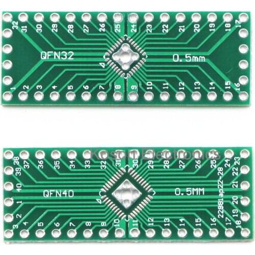 10PCS Pinboard QFN32 QFN40 to DIP32 DIP40 0.5MM adapter Socket Adapter plate PCB