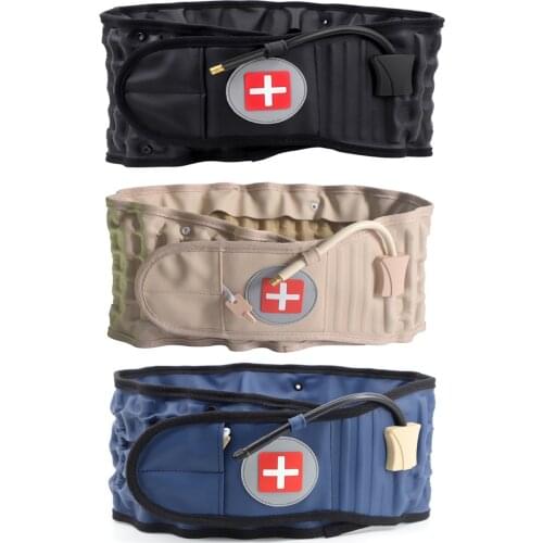 Waist Air Traction Brace Belt Spinal lumbar Support Back Relief Belt Backach Pain Release Massager Unisex Physio Decompression