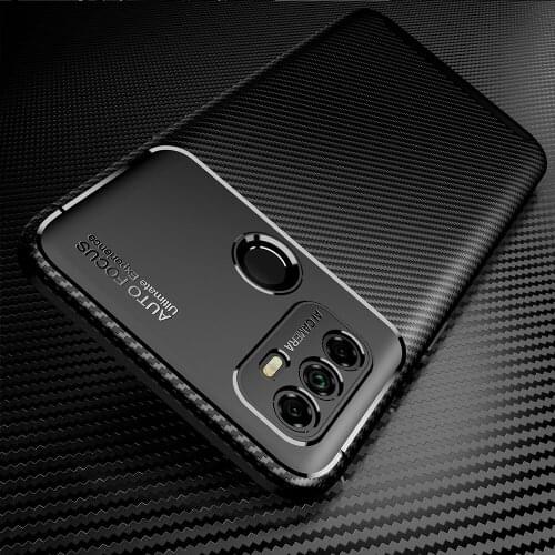 A53 2020 Shockproof Carbon Case for OPPO A53 2020 Case Silicone TPU Cover for A53 2020 Phone Case Soft Back Cover