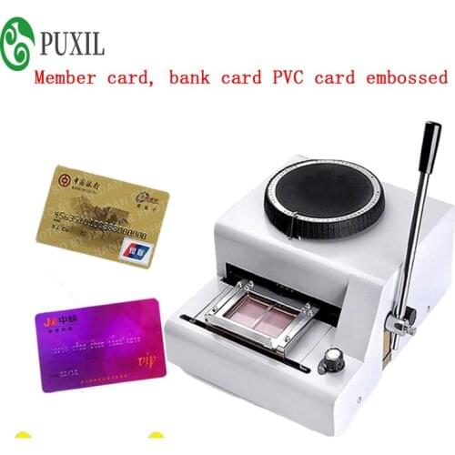 Manual PVC card embossing code printer, embossing code machine, membership card date coding typewriter