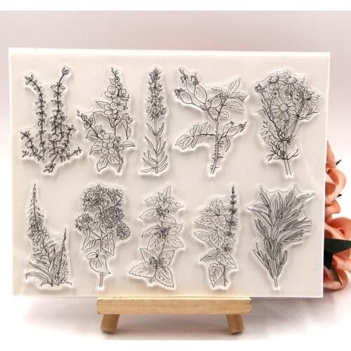 KLJUYP Plants Clear Stamps Scrapbook Paper Craft Clear stamp scrapbooking