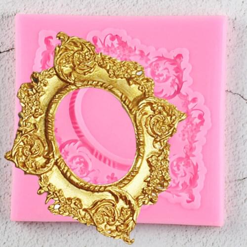 3D Craft Frame Border Silicone Mold Relief Cupcake Baking Fondant Molds Cake Decorating Tools Candy Chocolate Gumpaste Molds