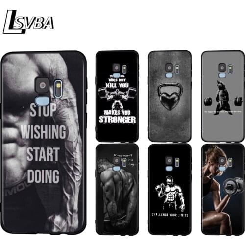 Silicone Cover Bodybuilding Fitness For Samsung Galaxy A9 A8 A7 A6 A6S A8S Plus A5 A3 Star 2018 2017 2016 Phone Case