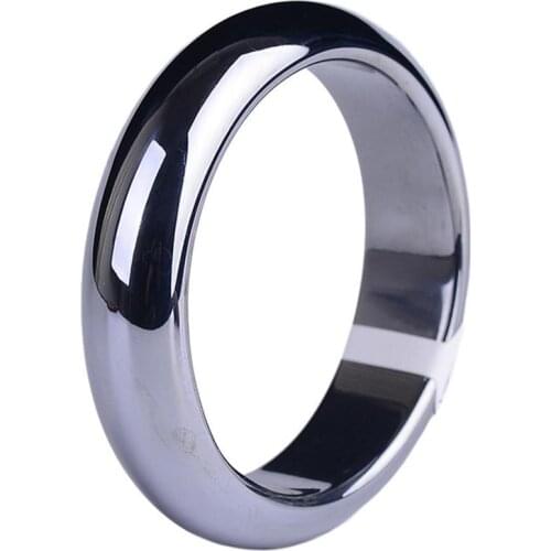 Top Natural Terahertz Bangle Bracelet Jewelry For Women Men Stone Beads AAAAA Inner Diameter 53mm 54mm 55mm 56mm 57mm 58mm 59mm