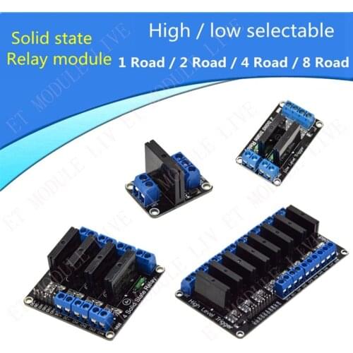 Solid State Relay Module with Fuse For Arduino SSR 1/2/4/8 Channel way Low/hight Level Trigger selectable