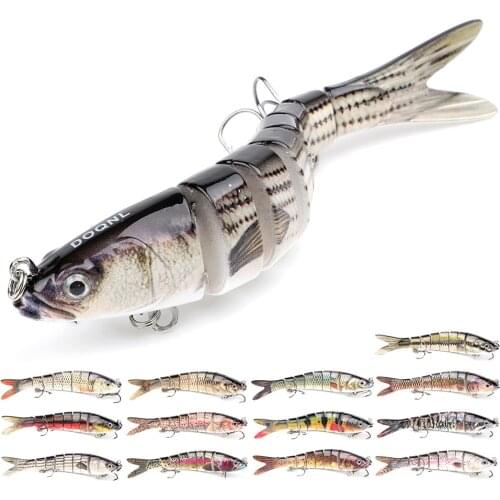 DONQL 8 Segments Wobblers Fishing Lure Crankbait 13.8cm 26g Hard Artificial Jointed Fishing Bait Sinking Swimbait Fishing Tackle