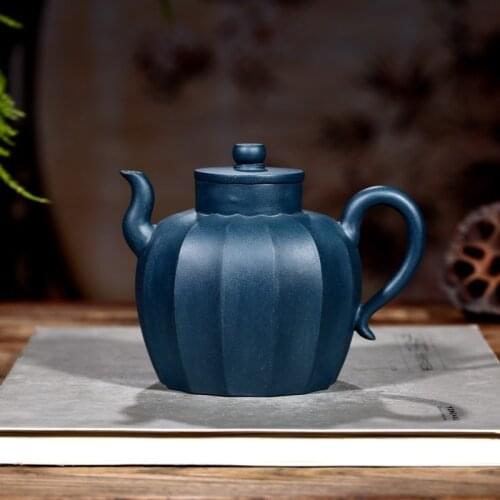 Yixing recommended the teapot tea kungfu azure old DengHu all hand lid is unique