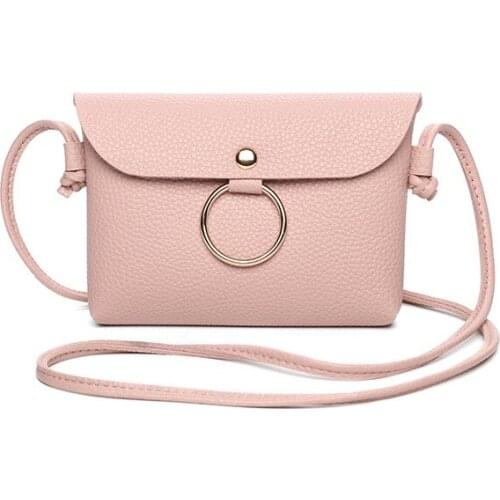WOMENS Hoop Purse Stall 2020 Spring-Summer Casual New Style Embossed Leather Shoulder WOMENS Bag Circular cross section