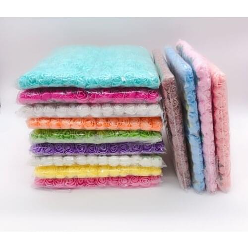 144Pieces christmas decorative flower wreath PE teddy bear of roses wedding scrapbook artificial flowers home decor fake flowers