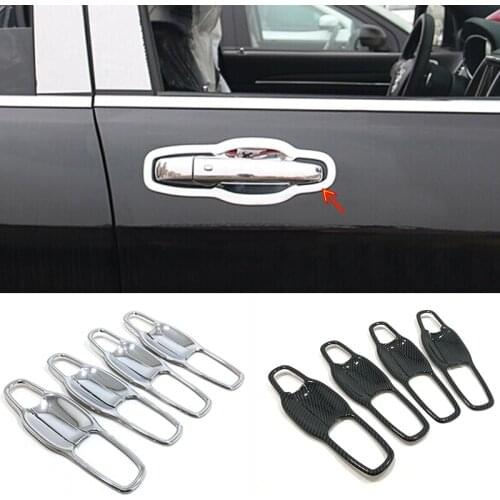 ABS Chrome For Dodge durango 2017 2018 2019 Car Door protector handle Bowl Cover Trim Sticker Car Styling Accessories 8pcs