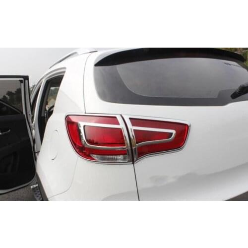 ABS Chrome Rear Tail Light Lamp Cover Trim For KIA Sportage R 2011 2012 2013 2014 2015