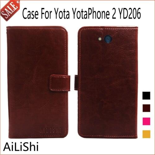 AiLiShi For Yota YotaPhone 2 YD206 Case Wallet With Card Slot High Quality YotaPhone 2 YD206 Leather Case Flip Phone Bag