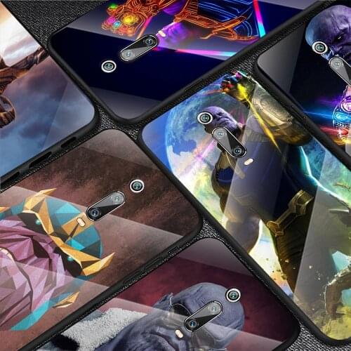 Marvel Thanos Fashion For Xiaomi Redmi K40 K30 K20 9T 9C 9A 9 8A 7 Pro Plus Tempered Glass Luxury Cover Phone Case
