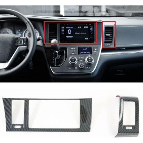 For Toyota Sienna (XL30) 2015 -2020 Front Air Conditioner AC Outlet Vent Frame Cover Trim Sticker Car Styling Accessories