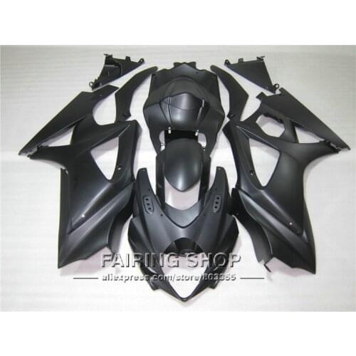 Hot sale bodywork 100% fit for Suzuki GSXR1000 K5 K6 2005 2006 matte black fairings set GSXR 1000 05 06 IK12