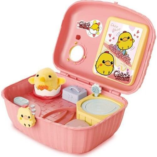 Play House Chick Toy Kit Funny Interactive Toy for Kids Girls Raising Game Interactive Toy Chicken Raising House Toys