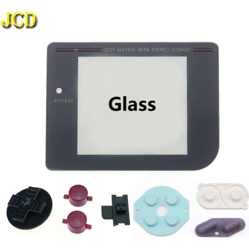 JCD For Nintendo Gameboy DMG Replacement Glass Display Screen Lens For GB Silicone Rubber Conductive Button A-B D-Pad Buttons