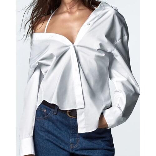 Женские хлопковые рубашки JUN WU China At AliExpress