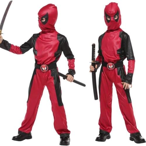 Anime Ninja costume ridder kostuum kind cosplay costume kids boy suit Ninja and Pirateridder kostuum kind large stock