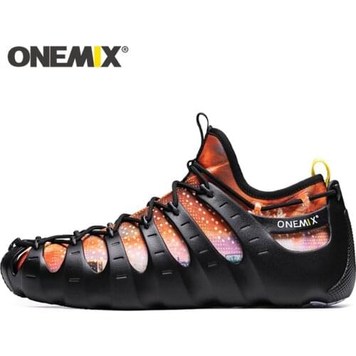 ONEMIX Rome Shoes Men Walking Shoes Fashion Breathable Lace-up Sandals Footwear Outdoor Running Jogging Men Sneakers Size 47