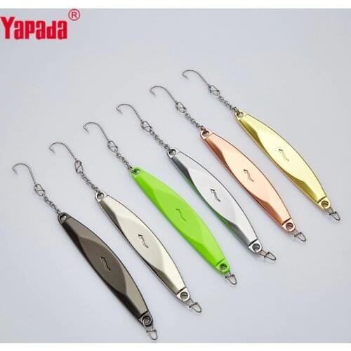 YAPADA Ice Fishing 505 lightning 10g/15g/20g/25g Single Hook 59mm/64mm/75mm/85mm Multicolor Metal Jigging Spoon Fishing Lures
