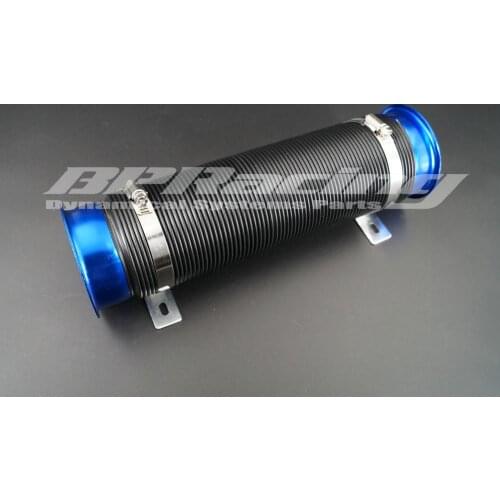3 Inch Universal Multi Flexible Adjustable Cold Air Intake Pipe/Hose Tube kit BLUE