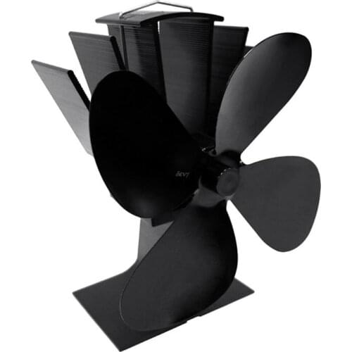 4 Blades Heat Self-Powered Stove Top Fan Aluminium Silent Eco-Friendly Fuel Saving For Wood Log Burner Fireplace