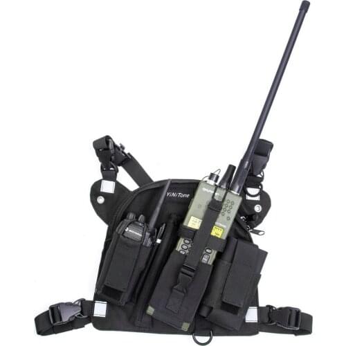 YiNiTone Chest Bag Vest Chest Rig Pouch bag Walkie Talkie Radio Chest Bag Pack For Baofeng UV-5R TYT wouxun Walkie Talkie