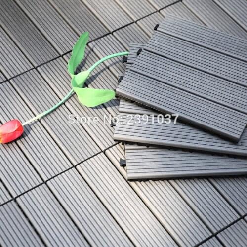 WPC DIY decking Floor/wpc DIY flooring/wpc interlocking decking tiles 310*310mm Balcony decoration composite flooring tiles