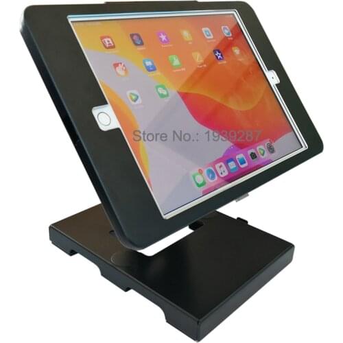 For 10.2 iPad table security stand locking desktop kiosk POS anti-theft enclosure mount for mini air pro 9.7 10.5 11 12.9