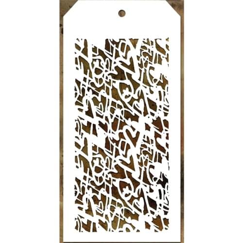 2021 New Label Tag Plastic Stencil For Craft Making Graffiti Pattern Background Scrapbooking Card No Metal Cutting Dies Stamps