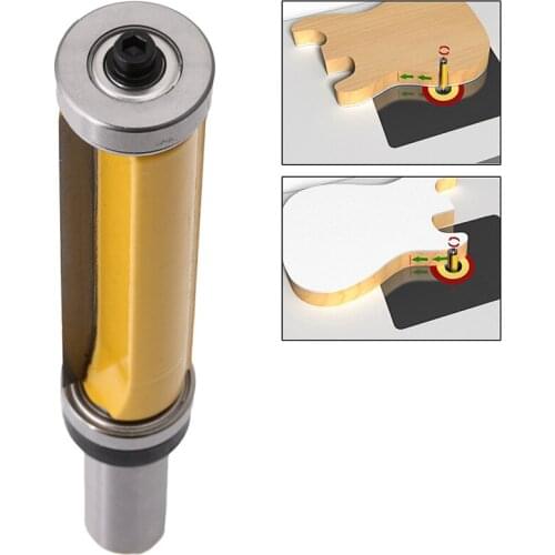 New Arrival Panel Flush Trim Pattern Router Bit Top & Bottom Bearing -1-1/2 Inch Hx1/4 Inch Shank 76.2mm Tool Parts YX