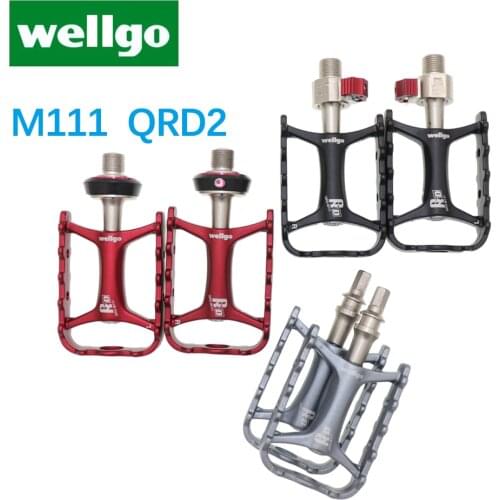 Wellgo Original Pedals Quick Release Device M111 Ultralight Bicycle Bike Pedals MTB Cycling QRD QRD2