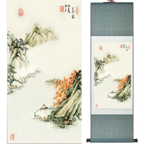 Landscape painting Home Office Decoration Chinese scroll painting landscape art painting Jiang nan paintingPrinted painting