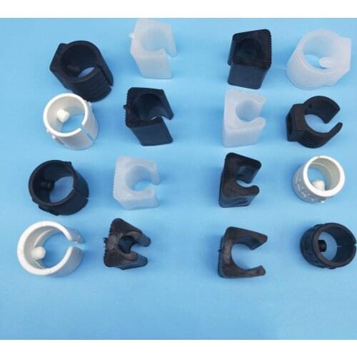 Plastic Chair Feet Non-Slip U-type Pipe Clamp Home Office Table Chair Leg Pads Cover Mute Floor Tube Protector Clear/White/Black