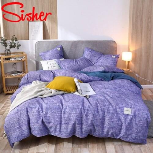Nordic Brief Bedding Sets Soild Color 220*240 Duvet Cover Set Single Double Queen King Size Bed Linens Sheet Modern Quilt Covers
