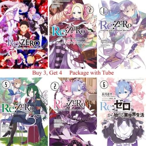 RE ZERO - Starting Life in Another World Posters Cartoon White Coated Paper Prints Clear Image Home Decoration Livingroom