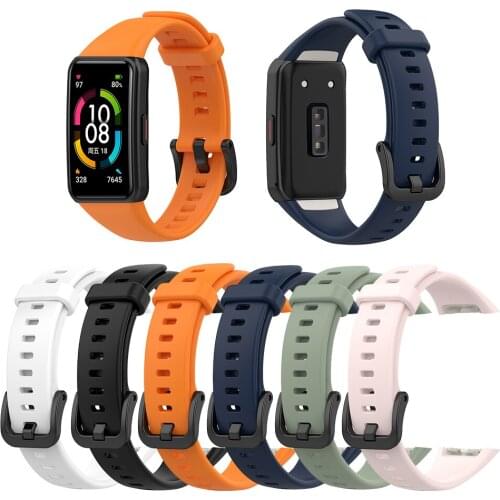 Soft Silicone Sport Band Straps For Huawei Honor Band 6 Smart Wristband Bracelet Replacement Watch Strap For Honor Band6