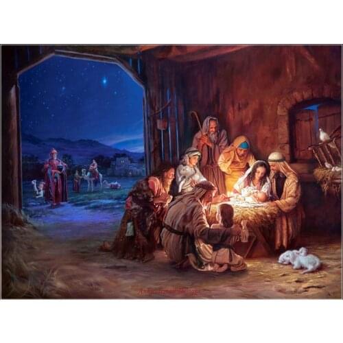 Counted Cross Stitch Kits Needlework Embroidery Crafts 14 ct Aida DMC Color DIY Arts Handmade Home Decor - Light of the World