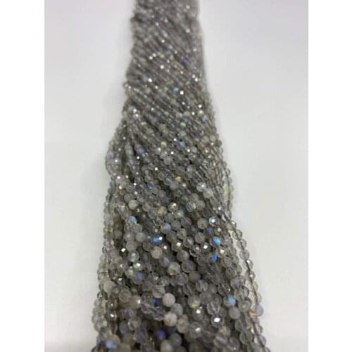 5AAAAA natural crystal feldspar surface sphere 2MM / 3MM / 4MM length is 38cm