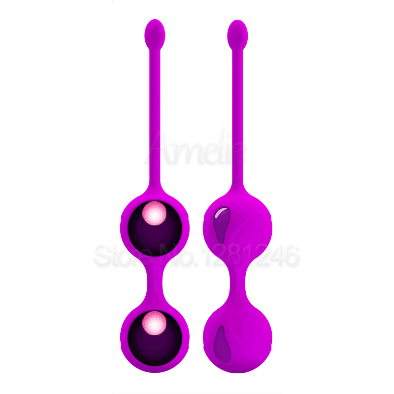New Silicone Dual Kegel Balls, Smart Love sex balls vaginal Tight Exercise Machine Vibrators, Ben Wa Balls of Sex Toys for Women