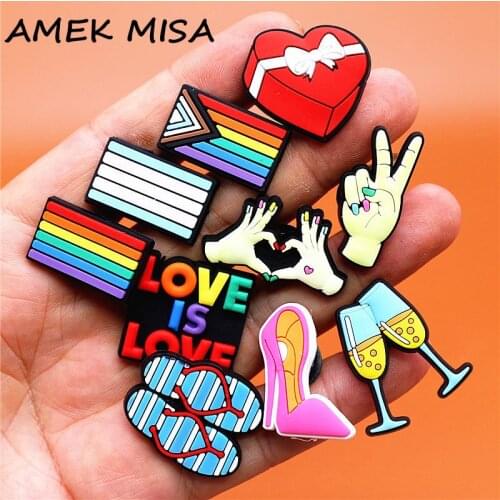 1pcs Summer Beach Serie Shoe Charms Love Swimsuit Flip Flops PVC Shoe Accessories Decoration Fit Croc Jibz Party Kids Gifts U291