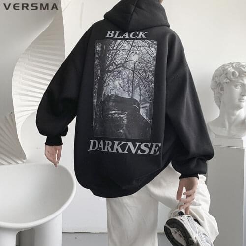 VERSMA Japanese Harajuku Graffiti Printed Hoodies Sweatshirts Men Pullover Autumn High Street Unisex Hoodie Male Dropshipping