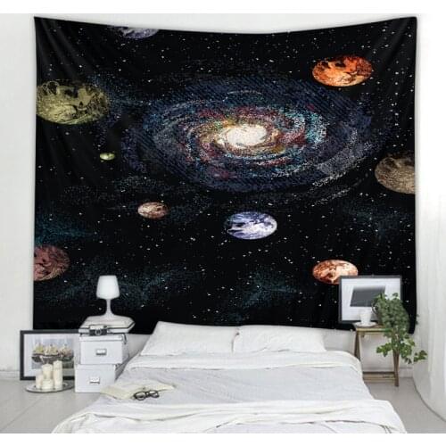 Cosmic starry sky decoration psychedelic tapestry wall hanging hippie tapestry polyester fabric home decoration wall carpet carp