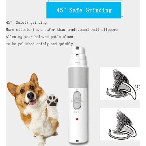 USB Charge Pet Nail Grinder 3 Modes Electric Dog Nail Clippers Supplies For Professionals Dog Grooming Tool Pet Nail Trimmer