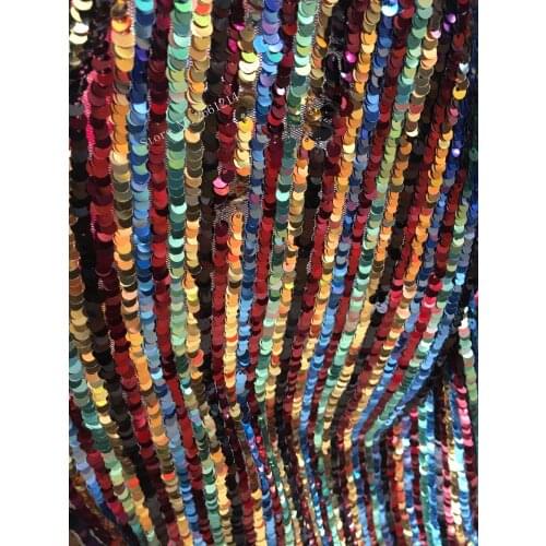 Colorful sequins Nigerian Net Lace BZL-91237 Embroidered Net Lace African French Laces Fabrics