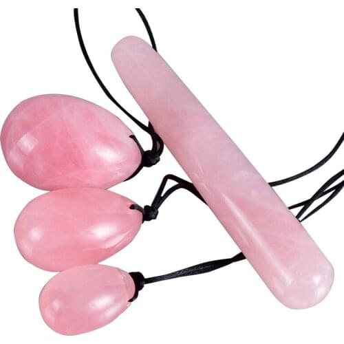 Rose Quartz Egg Jade Eggs Female Jade Massager Vaginal Muscles Shrink Tightening Crystal Ball Women Postnatal Care
